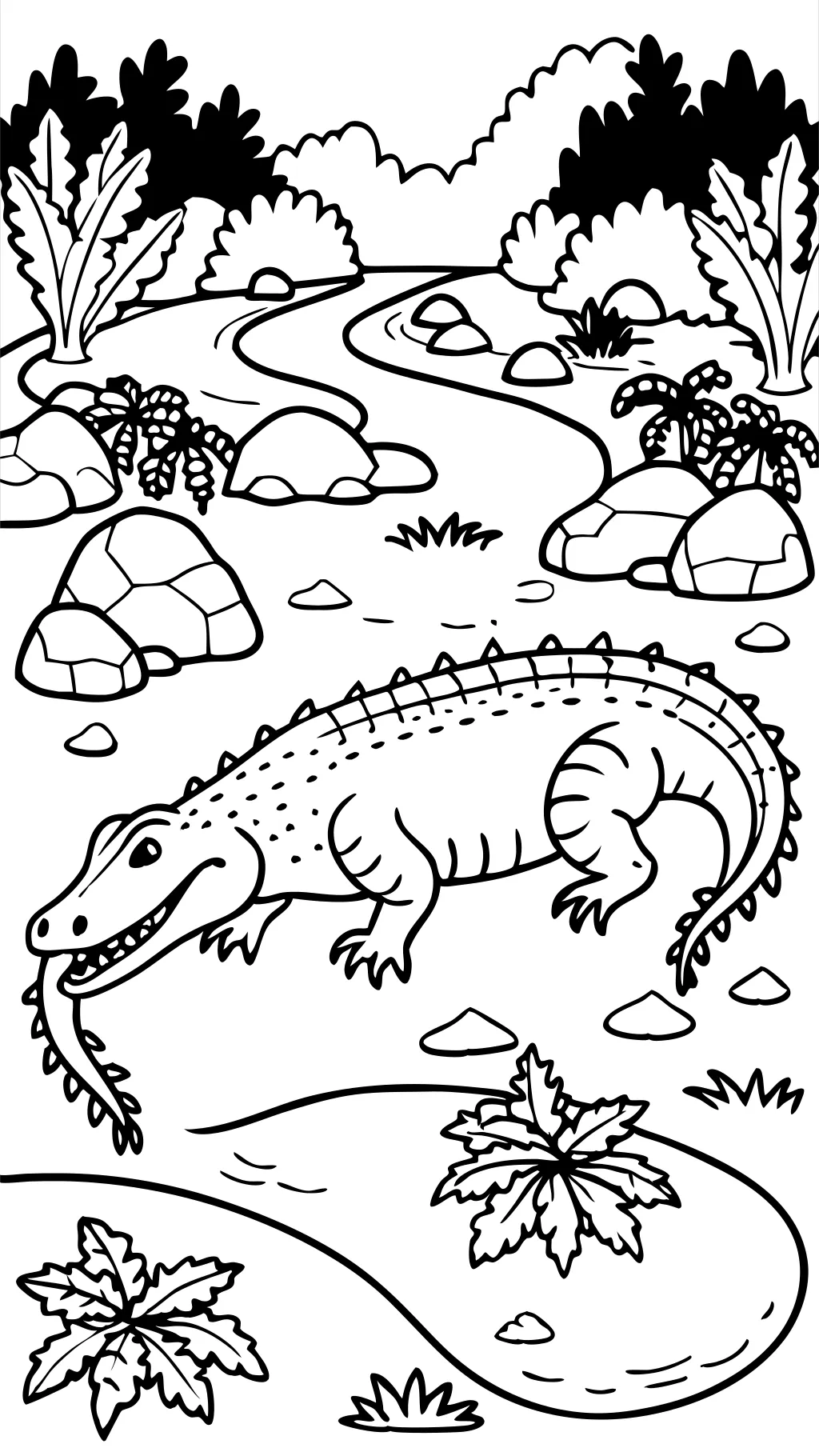 coloriage de crocodile